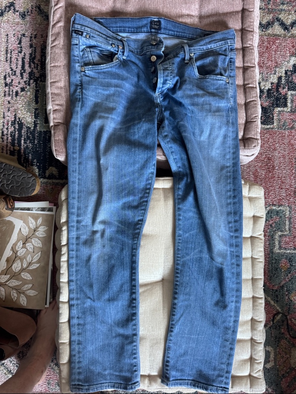 Citizens of Poshmark don't miss these .. CoH Button-Fly Blue Jeans